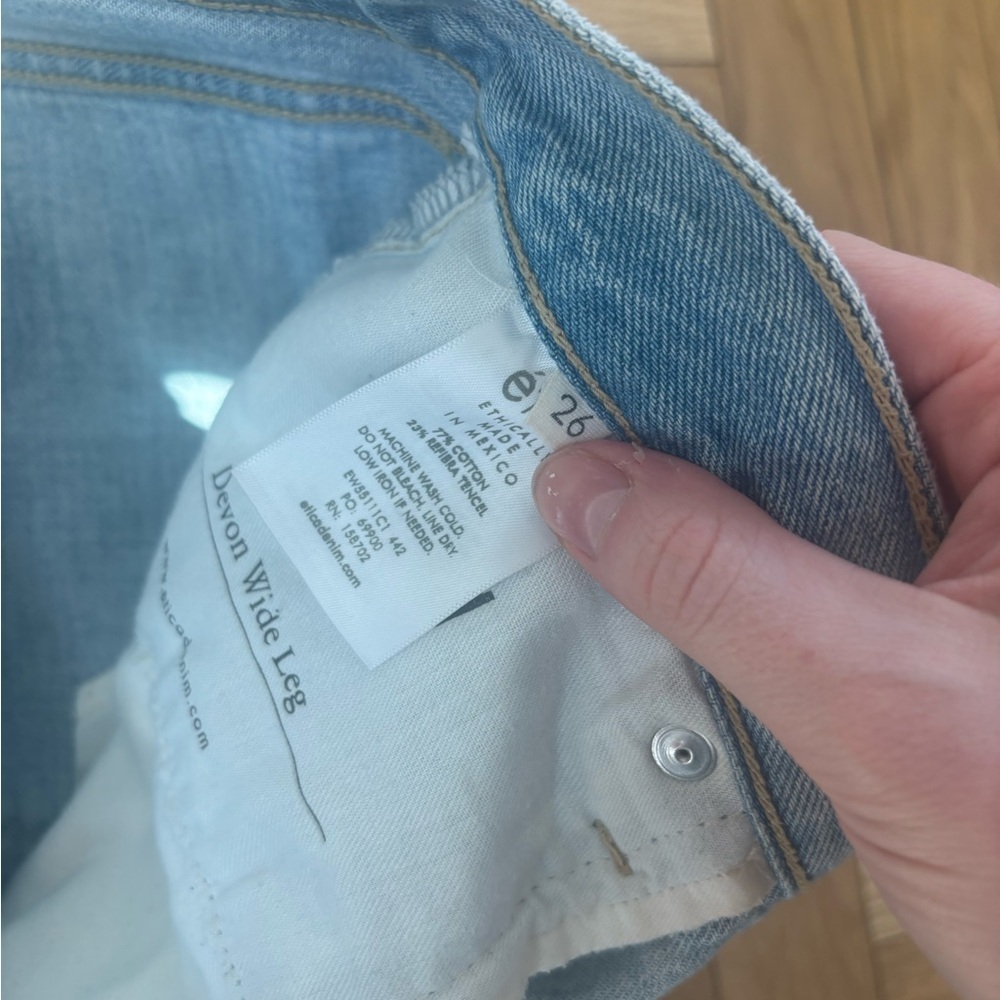 Ética Devon wide leg high waisted jeans with distressing details - Picture 10 of 11